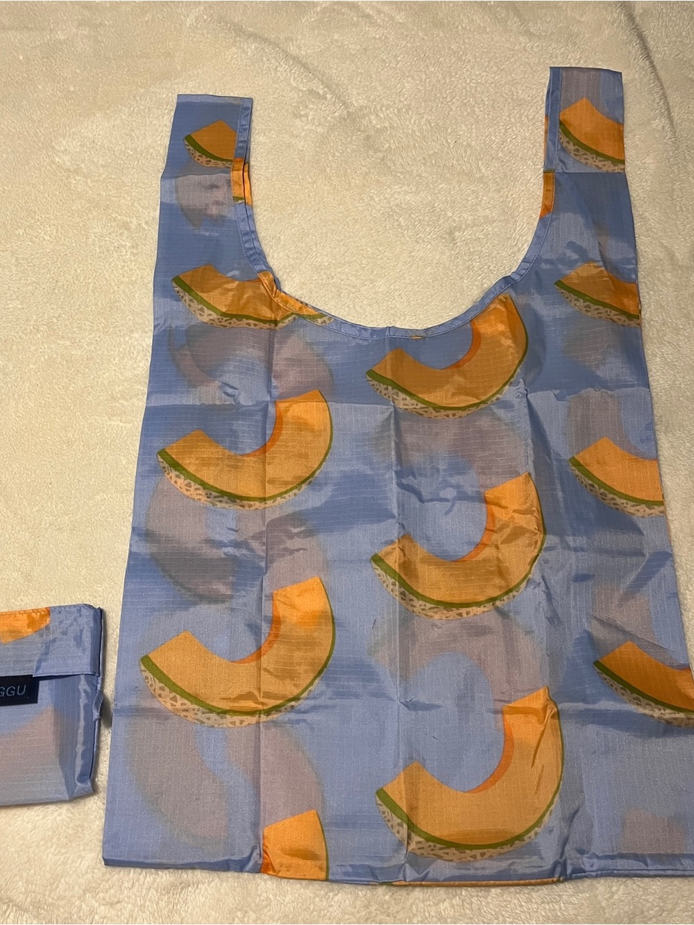 Baggu Standard Reusable in Cantaloupe Blue, used